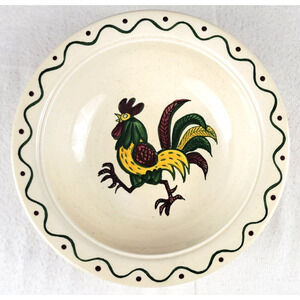 Vintage Metlox Poppytrail Rooster Rim Soup Bowl 1950s
